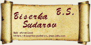 Biserka Sudarov vizit kartica